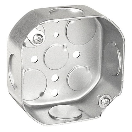 Southwire Electrical Box, 15.5 cu in, Octagon Box Type, Steel, Octagon Shape 54151-3/4